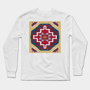 Turkish Kilim Textured Pattern Long Sleeve T-Shirt